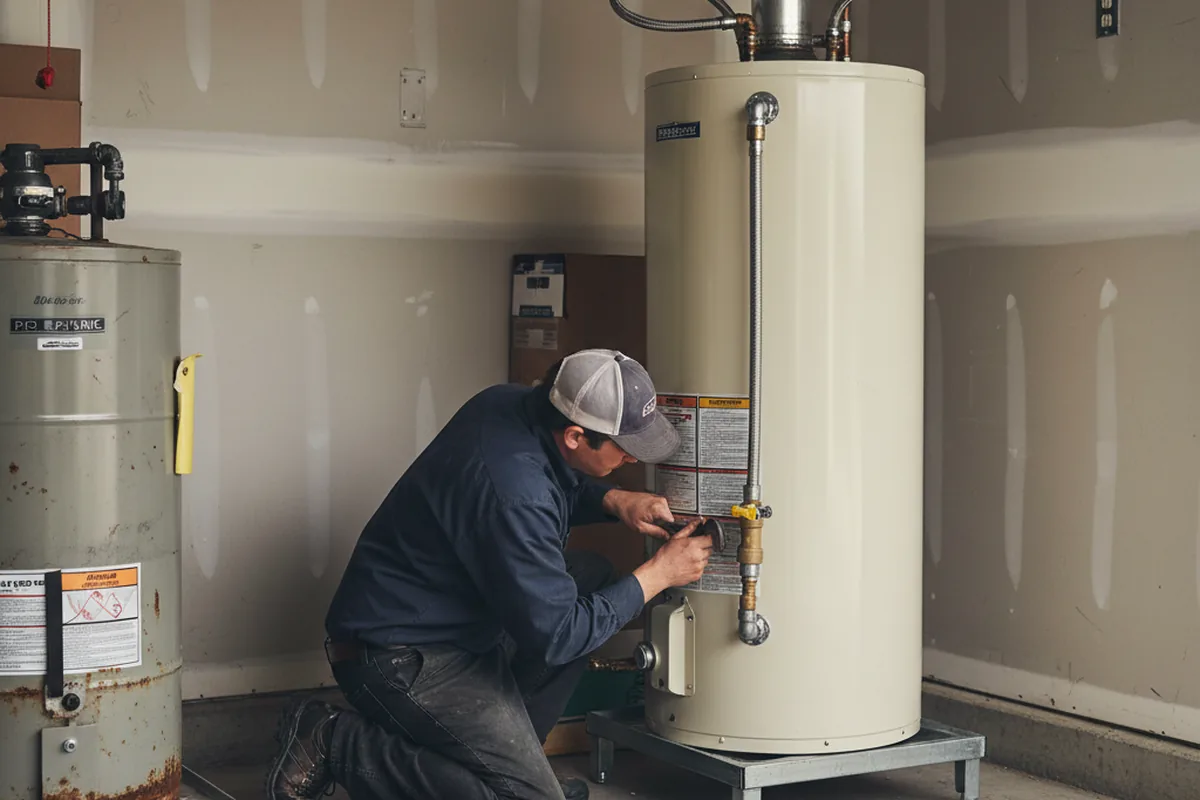 Water heater and shutoff valve replacement in Romeoville